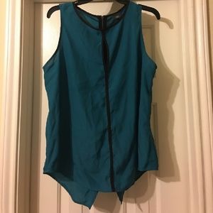 Teal Keyhole Top